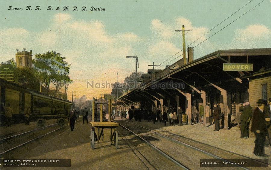 Postcard: Dover, New Hampshire Boston & Maine Railroad Station